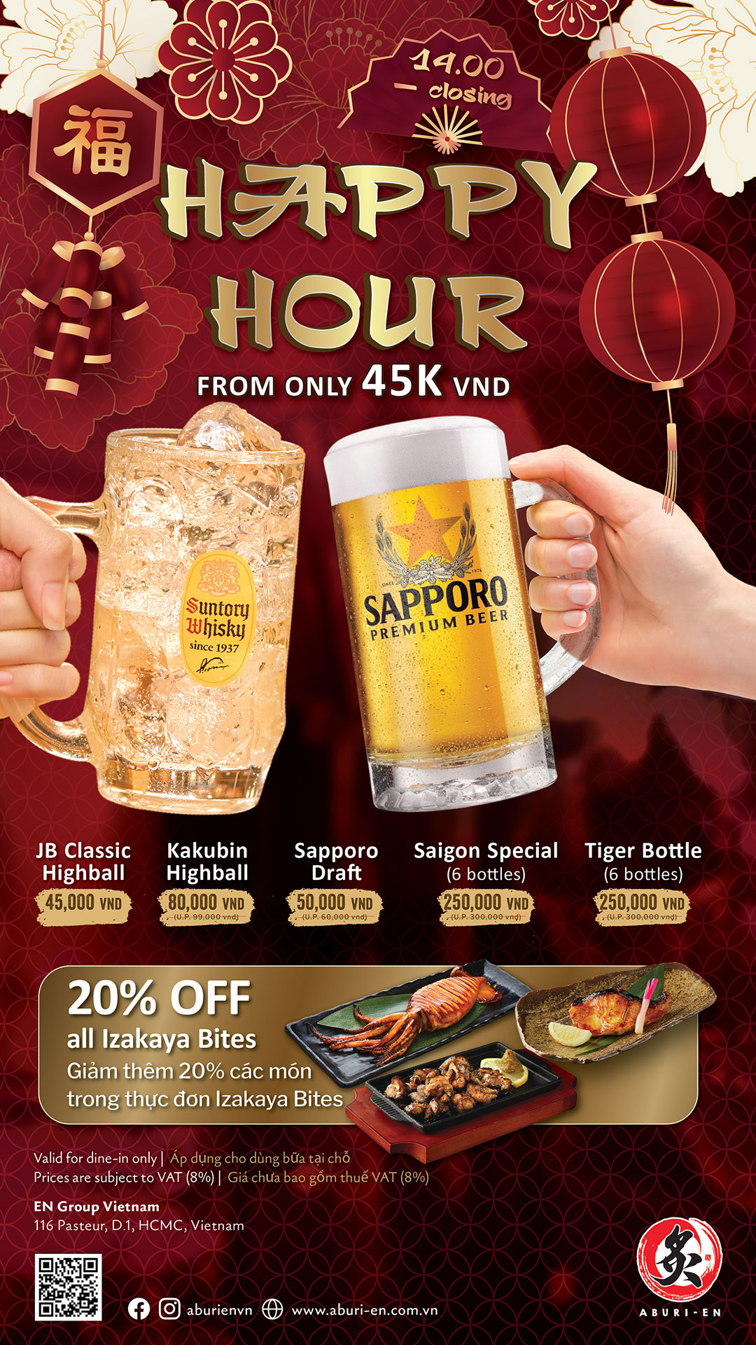 Happy Hour – From Just 45K